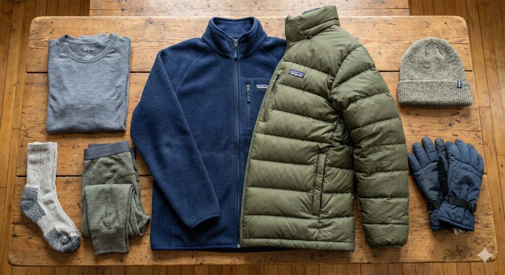 ARABAKI ROCK FEST.26の寒さ対策に必要な防寒アイテム一式(ダウンジャケット、フリース、ニット帽、手袋)